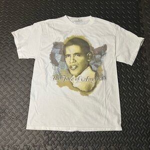 Delta White Graphic Tee with Portrait Design